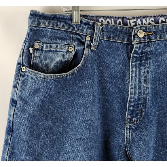 Polo Jeans Co. Jeans Mens 36x32 Blue Denim High Rise Pants - Picture 3 of 10
